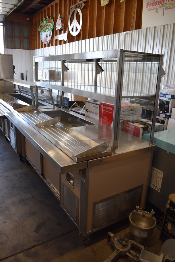 Servolift Eastern 502-3R Metal Commercial Portable Buffet Station w/ 2 Over Shelves and Tray Slide on Commercial Casters. 120/208 Volts, 1 Phase. 77x49x64 - Image 2 of 7