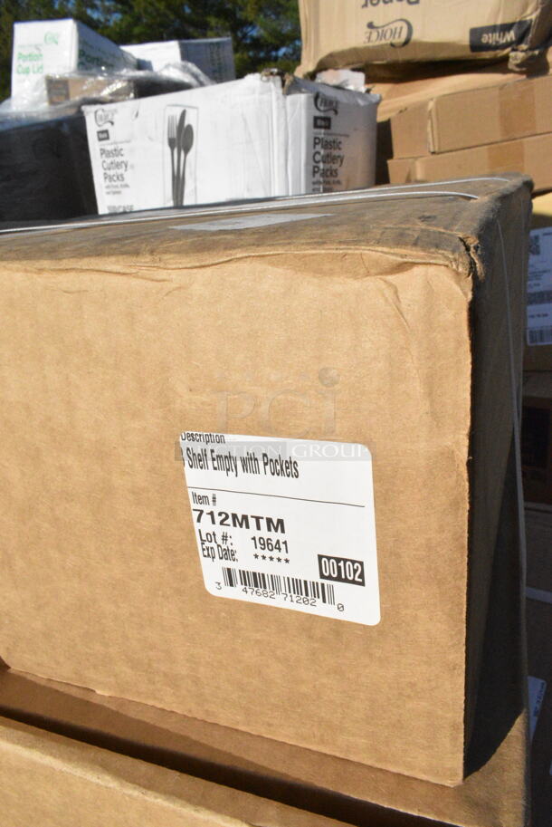 31 BRAND NEW Boxes Including 24 Box Medique 712MTM 3-Shelf Empty First Aid Cabinet with Pockets, QSB104CL Regency Clear Shelf Bin, 17 7/8" x 6 5/8" x 4" - 20/Case. 31 Times Your Bid!  - Image 12 of 12