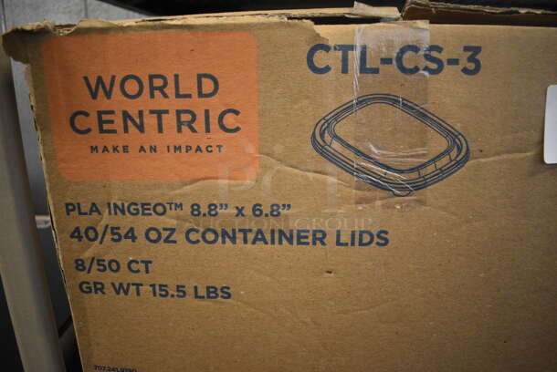 ALL ONE MONEY! Lot of World Centric CTL-CS-3 Clear Plastic Lids - Image 2 of 3