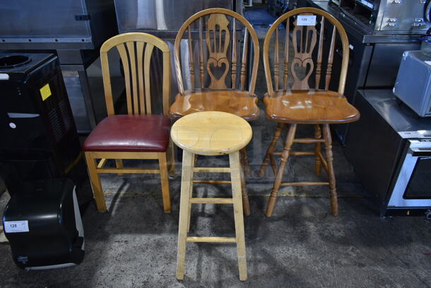 ALL ONE MONEY! Lot of 3 Chairs and 1 Stool. - Image 1 of 6
