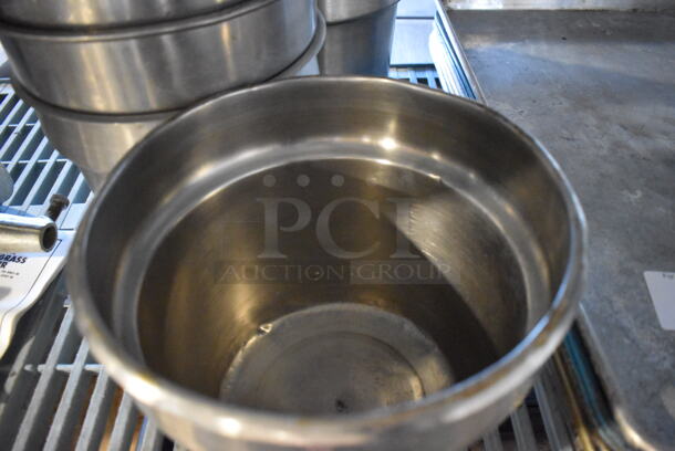 7 Stainless Steel Cylindrical Drop In Bins. 9.5x9.5x8. 7 Times Your Bid! - Image 4 of 4