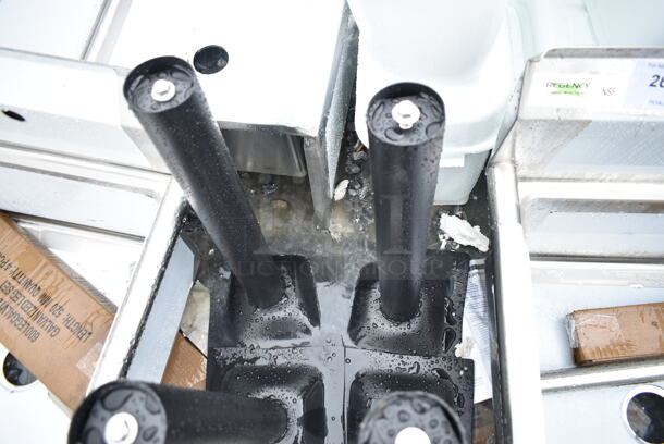 4 BRAND NEW SCRATCH AND DENT! Black Metal Table Base Column. 4 Times Your Bid! - Image 3 of 5