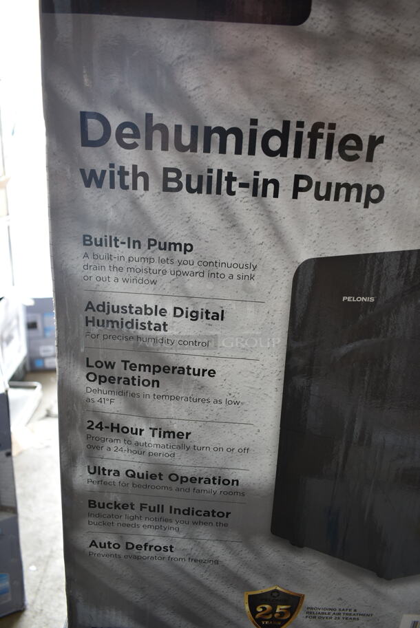 IN ORIGINAL BOX! Pelonis PAD50P1ABL ENERGY STAR 50 Pint Dehumidifier. 115 Volts, 1 Phase. - Image 3 of 7