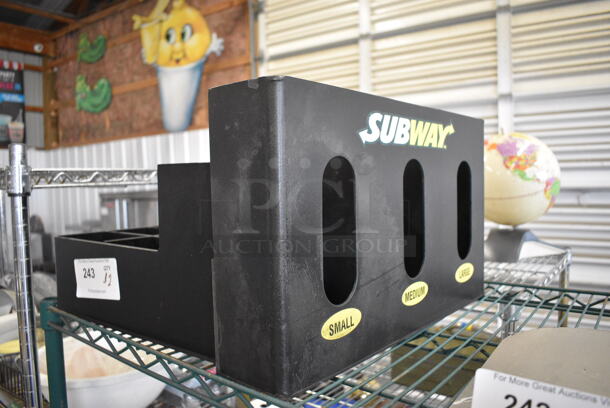 ALL ONE MONEY! Lot of 2 Black Poly Countertop Bins! 16x15x12, 17.5x4x11 - Image 2 of 4