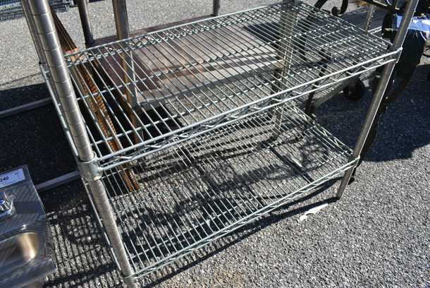 Chrome Finish 3 Tier Shelving Unit. BUYER MUST DISMANTLE. PCI CANNOT DISMANTLE FOR SHIPPING. PLEASE CONSIDER FREIGHT CHARGES. 36x18x48 - Image 3 of 4