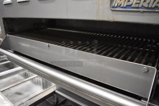 Imperial Stainless Steel Commercial Natural Gas Powered 6 Burner Range w/ Oven and Salamander Cheese Melter. 36x34x71 - Image 4 of 6