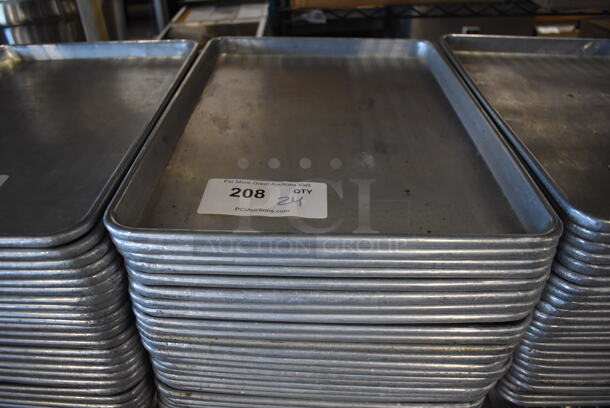 24 Metal Half Size Baking Pans. 13x18x1. 24 Times Your Bid!