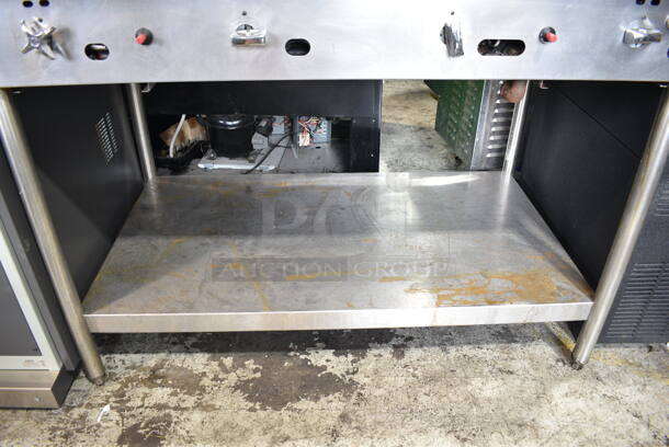 Jade Stainless Steel Commercial Natural Gas Powered Flat Top Griddle w/ Under Shelf - Image 3 of 5
