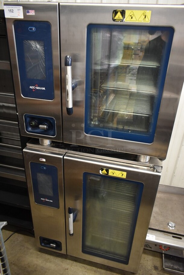 2 2015 Alto Shaam CTP6-10G Stainless Steel Commercial Natural Gas Powered Combi Convection Oven. 2 Times Your Bid!