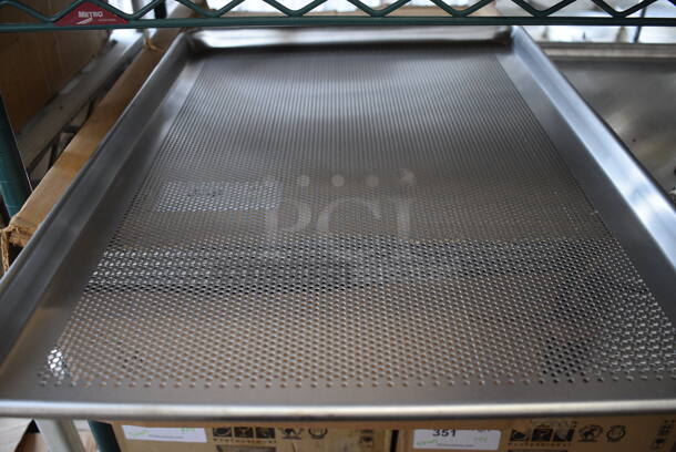 20 BRAND NEW IN BOX! Metal Full Size Perforated Baking Pans. 18x26x1. 20 Times Your Bid!