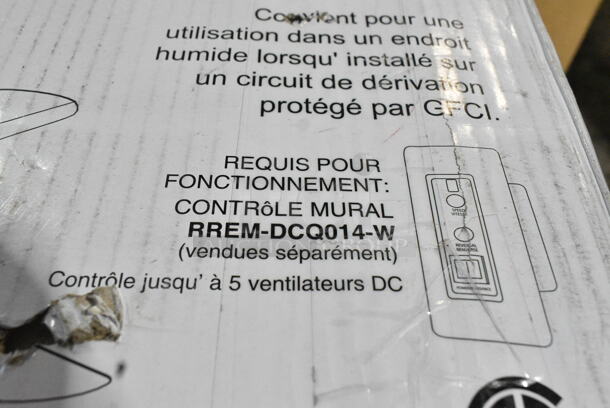 2 BRAND NEW SCRATCH AND DENT! Harmonized Home CP48DW11N 48" White Industrial Indoor / Outdoor High Performance Ceiling Fan CP48DW11N - 7370 CFM, 120V, 1 Phase. 2 Times Your Bid!  - Image 4 of 4