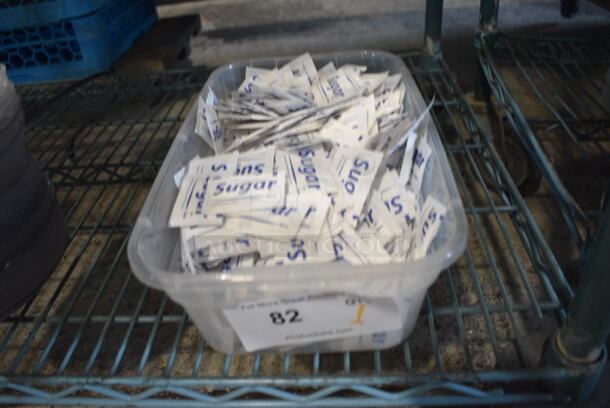 ALL ONE MONEY! Lot of Sugar Packets in Clear Bin! - Image 2 of 2