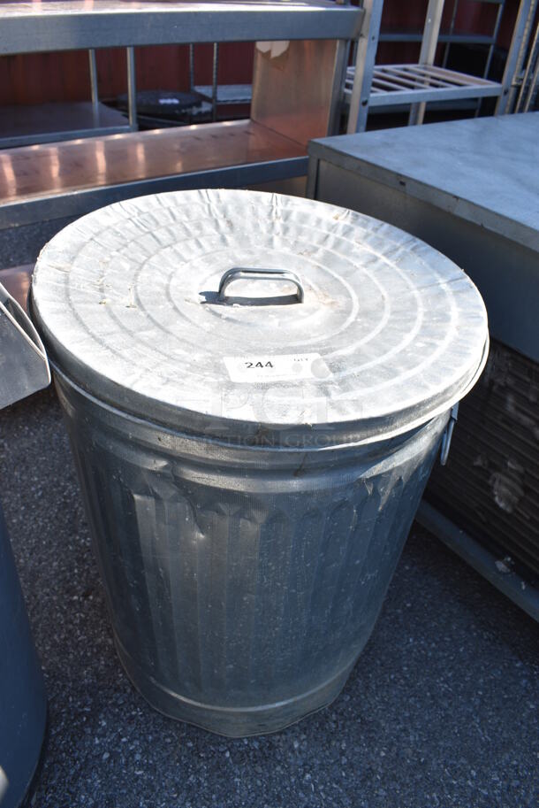 Metal Trash Can w/ Lid. 21x21x29 - Image 2 of 5