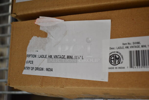 5 Boxes of 6 BRAND NEW SCRATCH AND DENT! Items; SVHML American Metalcraft SVHML 1.5 oz. Hammered Stainless Steel Vintage Ladle. 5 Times Your Bid! - Image 4 of 7