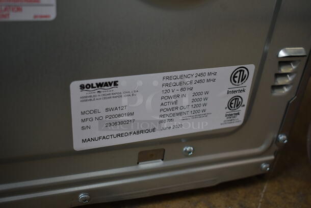 BRAND NEW SCRATCH AND DENT! 2023 Solwave SWA12T Stainless Steel Commercial Countertop Microwave Oven. 120 Volts, 1 Phase. - Image 5 of 5