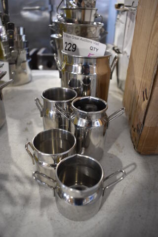5 Various Stainless Steel Barrels. Includes 4x3x5. 5 Times Your Bid!