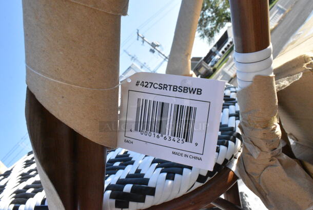 25 BRAND NEW Boxes Including V4025B Arcoroc Romeo 5 oz. Martini Glass by Arc Cardinal - 12/Case, 4 Box 303PNG12GY Acopa Pangea 12 oz. Ash Matte Porcelain Mug - 24/Case, 27140006CGN Carlisle 40006C09 Sparta 30" Green Multi-Purpose Cleaning Brush - 3" Bristle Diameter, 267010005 Choice Windsor 7" 18/0 Stainless Steel Dinner Fork - 12/Case, 267010008  Choice Windsor 8 3/8" Stainless Steel Dinner Knife - 12/Case, 267020002 Choice Dominion 5 7/8" 18/0 Stainless Steel Bouillon Spoon - 12/Case, 427CSRTBSBWB Lancaster Table & Seating Bistro Series Black and White Birdseye Weave Rattan Outdoor Side Chair, 274MOPBCKTBK Lavex 35 Qt. Black Mop Bucket & Side Press Wringer Combo, 128HD32COMBO Choice Heavy Duty 32 oz. Microwavable Translucent Plastic Deli Container and Lid Combo Pack - 240/Case, VacPak-It 186CVBZ812 8" x 12" Chamber Vacuum Packaging Bags with Zipper 3 Mil - 1000/Case, 999RP09 EcoChoice No PFAS Added Bamboo / Bagasse Blend 9" Plate - 125/Pack, 2 651CPDWLSS3 ServSense Wall-Mount Stainless Steel 32 - 44 oz. Cup Dispenser, 651CPDWLSS2 ServSense Wall-Mount Stainless Steel 10 - 24 oz. Cup Dispenser. 25 Times Your Bid!  - Image 9 of 12