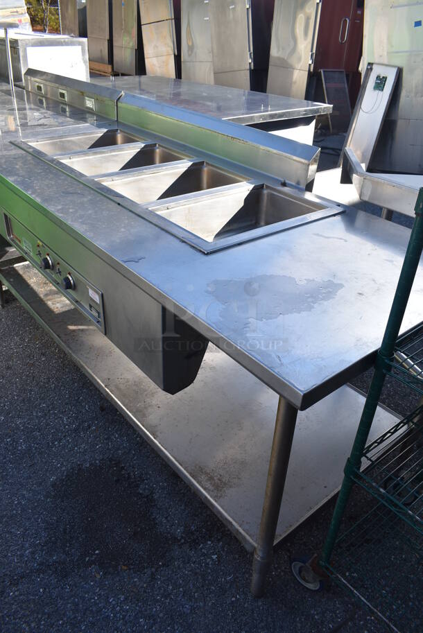 Wells MOD400TOM Stainless Steel Commercial Table w/ 4 Wells and Under Shelf. 84x34x42 - Image 5 of 8