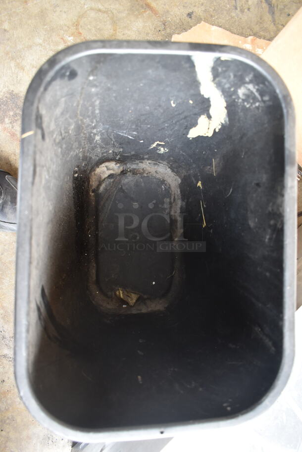 Black Poly Trash Can and Mop Handle. - Image 4 of 4