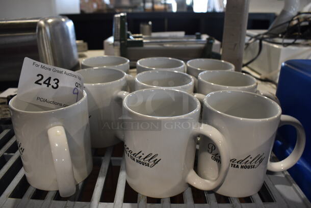 9 White Ceramic Mugs. 5.25x3.25x3.75. 9 Times Your Bid! - Image 2 of 3