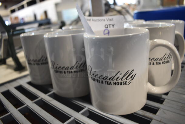 9 White Ceramic Mugs. 5.25x3.25x3.75. 9 Times Your Bid! - Image 3 of 3