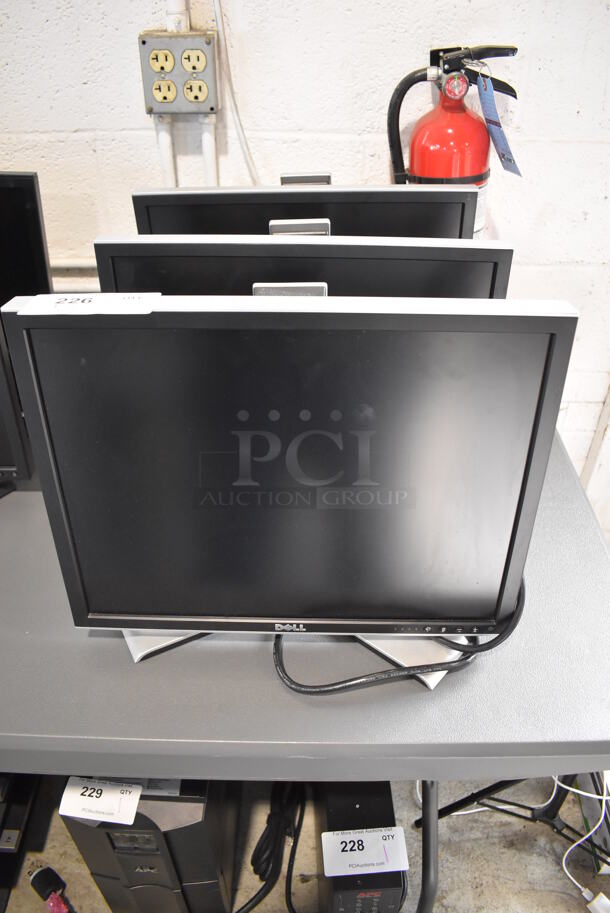 3 Various Computer Monitors; Dell 2007FPb 20", Dell 1907FPc 19", Dell 1908FPt 19". 100-240 Volts, 1 Phase. 3 Times Your Bid! - Image 1 of 8