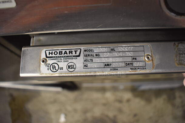 Hobart LXIH Stainless Steel Commercial Undercounter Dishwasher. 120/208-240 Volts, 1 Phase. 24x27x34 - Image 5 of 8