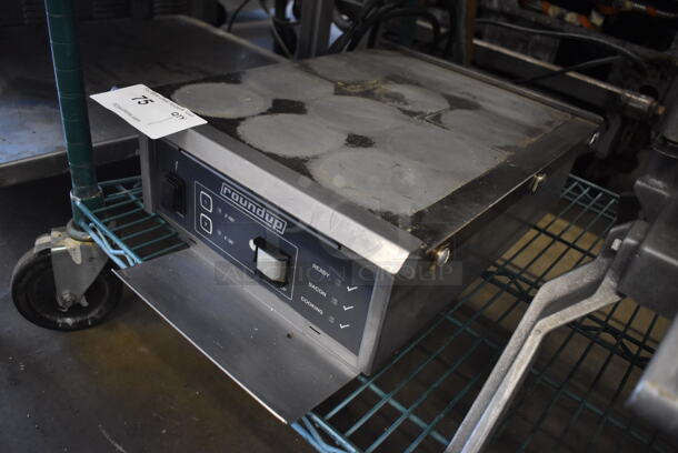 Roundup Stainless Steel Commercial Countertop Electric Powered Flat Top Griddle. 13x20x7. Cannot Test Due To Plug Style - Image 3 of 6