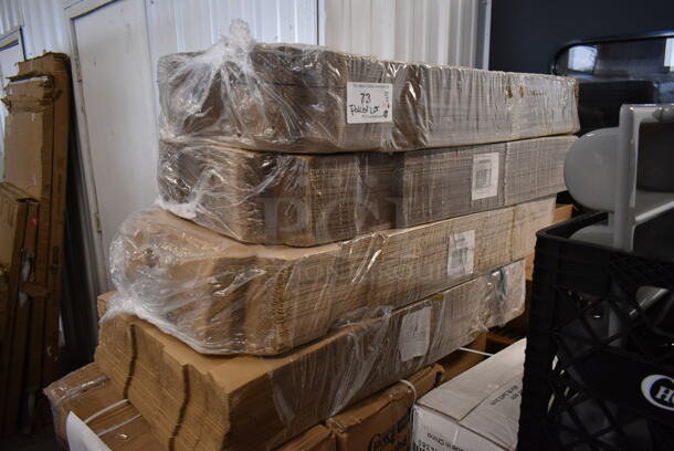 PALLET LOT of 33 BRAND NEW Boxes Including 2 Box 245CB12PLN Choice Kraft Plain Pizza Box, 2 Box 612509LCO Choice 9" Round Standard Weight Foil Take-Out Pan with Board Lid - 200/Case, 2 Box Choice 16 oz Deli Container and Lid, 4112-CL Fineline Quenchers 4112-CL Blaster Bomb Shot Cups / Power Bombs - 500/Case, 50020W Choice 20 oz. White Poly Paper Hot Cup - 600/Case, 3 Box 128HD8COMBO ChoiceHD 8 oz. Microwavable Translucent Plastic Deli Container and Lid Combo Pack - 240/Case, 6 Box 130WSPOON Choice Medium Weight White Plastic Teaspoon - 1000/Case, Dart 50HT1 5" x 5" x 3" White Foam Hinged Lid Container - 500/Case, 124A4012 American Metalcraft A4012 12" x 1" Standard Weight Aluminum Straight Sided Pizza Pan, 40716QTALMHB Choice 16 Qt. Aluminum Colander with Base and Handles, 500PMBG Choice 10" x 14" Ecru Colored Paper Placemat with Scalloped Edge - 1000/Case. 33 Times Your Bid! - Image 3 of 12