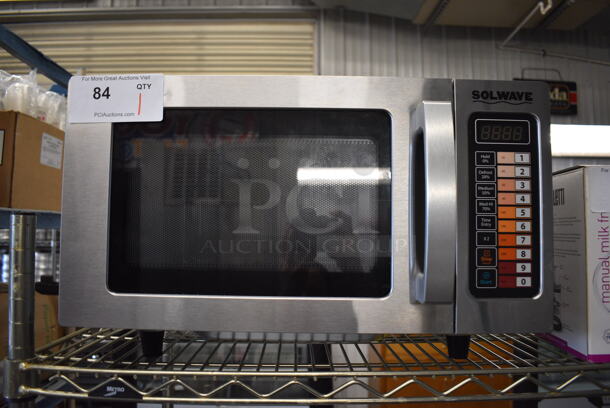 Solwave Model 180MW1000SS Stainless Steel Commercial Countertop Microwave Oven. 120 Volts, 1 Phase. 20x14x12