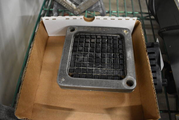 Metal Commercial Countertop Vegetable Cutter w/ 2 Extra Blades and 4 Extra Pushers. 7x14x13 - Image 5 of 6
