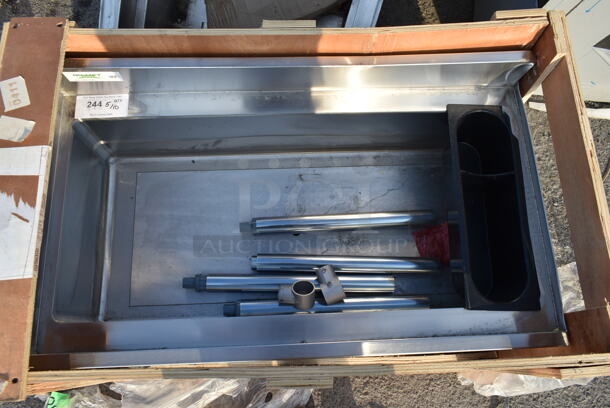 BRAND NEW SCRATCH AND DENT! Regency 600IB2136C7 21" x 36" Underbar Ice Bin with 7 Circuit Post-Mix Cold Plate and Bottle Holders - Image 3 of 7