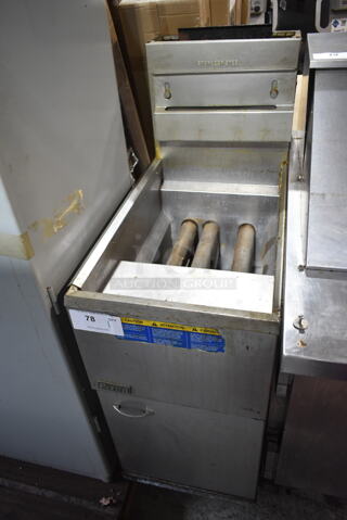 Pitco Frialator 35C+S Stainless Steel Commercial Propane Gas Powered Deep Fat Fryer. 90,000 BTU. 