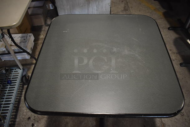 2 Gray Table on Black Metal Table Base. 36x36x30. 2 Times Your Bid! - Image 2 of 5
