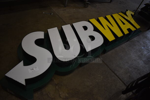 Metal Subway Sign. 136x9x36 - Image 4 of 4