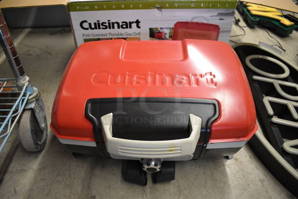 IN ORIGINAL BOX! Cuisinart Metal Portable Gourmet Gas Powered Grill. 16x15x9 - Image 1 of 4