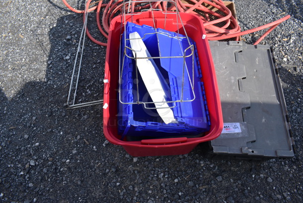 ALL ONE MONEY! Lot of Various Poly Bins and Hose - Image 4 of 5