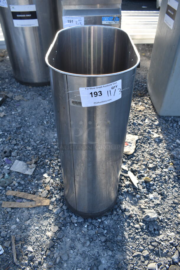Stainless Steel Trash Can.