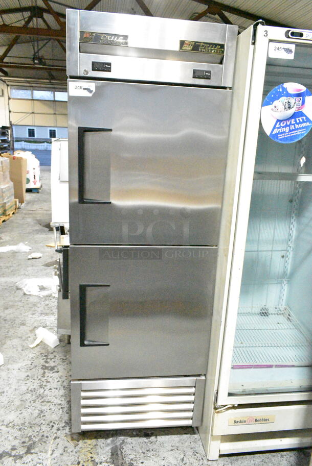2016 True T-23DT Stainless Steel Commercial 2 Half Size Door Reach In Cooler and Freezer on Commercial Casters. 115 Volts, 1 Phase. Tested and Working! - Image 1 of 11
