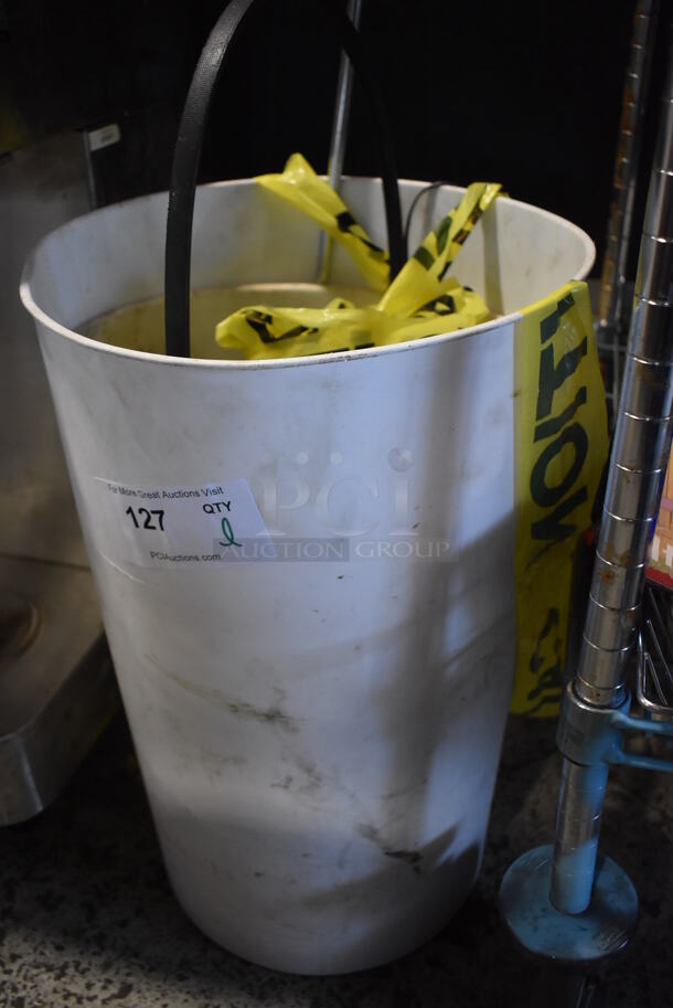 ALL ONE MONEY! Lot of Various Items Including Caution Tape in White Poly Bin - Image 3 of 6