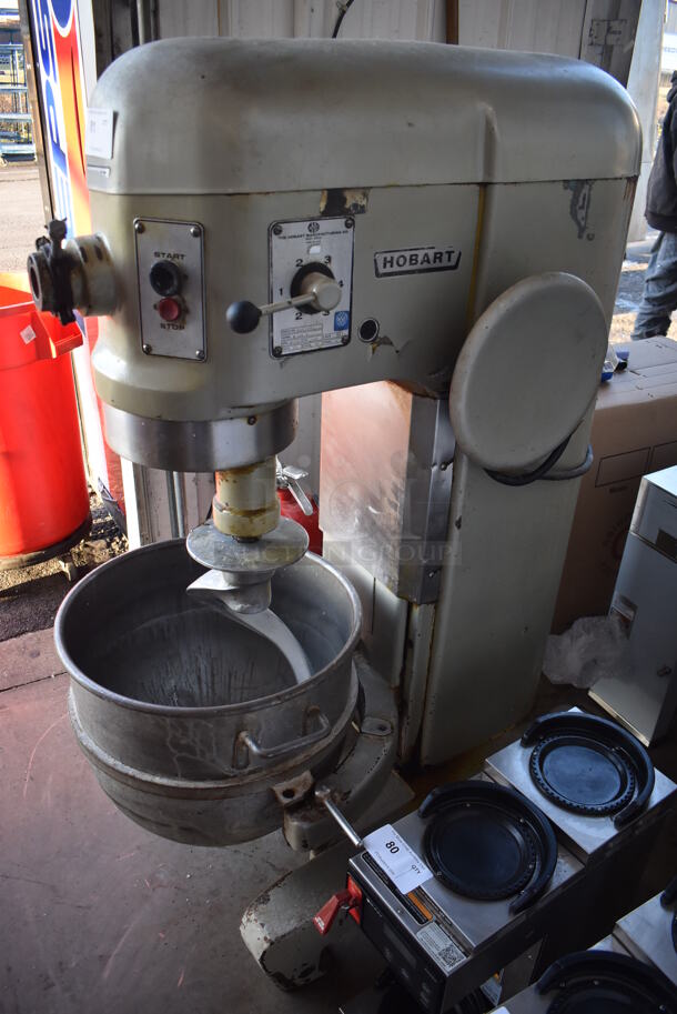 Hobart H-600-G Metal Commercial Floor Style 60 Quart Planetary Dough Mixer w/ Metal Mixing Bowl and Dough Hook. 230 Volts, 1 Phase. 28x42x56 - Image 2 of 7