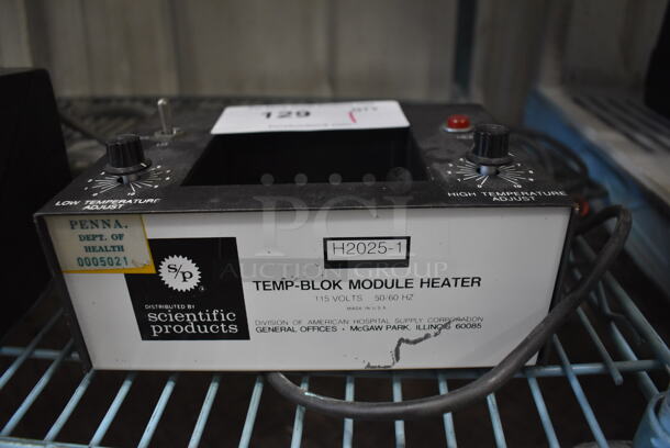 Scientific Products H2025-1 Temp Blok Module Heater. 115 Volts, 1 Phase. 8x5.5x3