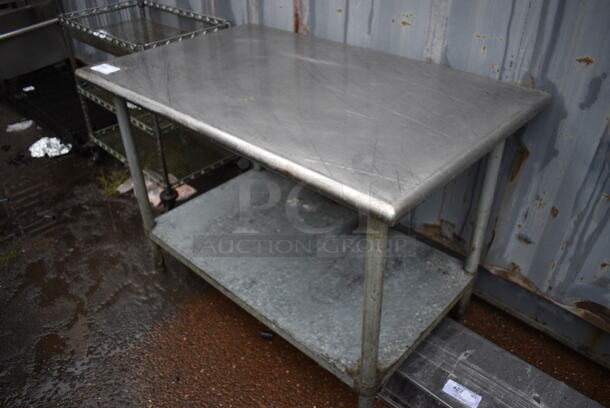 Stainless Steel Commercial Table w/ Metal Under Shelf. 48x30x34 - Image 1 of 3