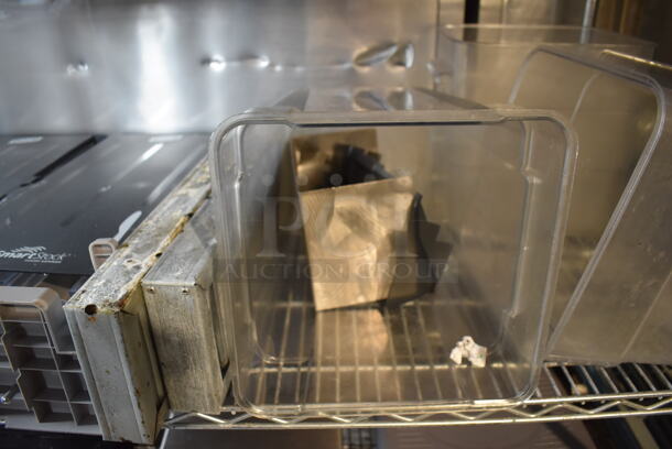 ALL ONE MONEY! Tier Lot of Various Items Including Poly Plasticware Dispenser and Poly Bins - Image 3 of 4