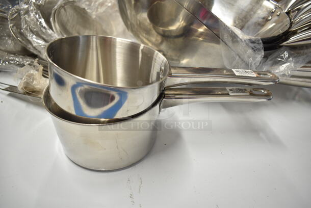 30 BRAND NEW SCRATCH AND DENT!  Items; 10 14" Wok, 2 1.5 Quart Sauce Pan, 18 Thunder Group 6.5" Round Skimmer. 30 Times Your Bid! - Image 3 of 10