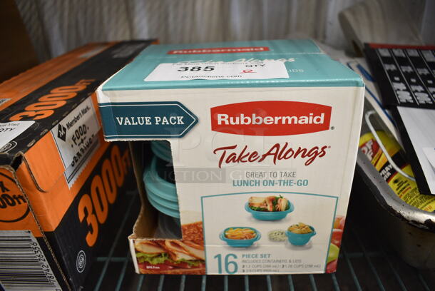 ALL ONE MONEY! Lot of BRAND NEW IN BOX! Rubbermaid TakeAlongs 16 Piece Set