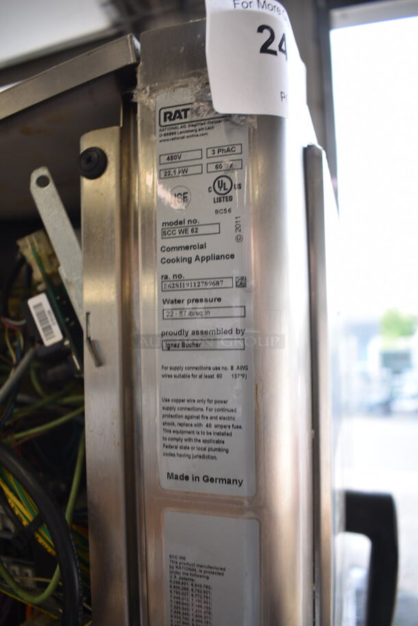 2 2019 Rational Stainless Steel Commercial Combitherm Self Cooking Center Convection Ovens on Commercial Casters. Top Model: SCC WE 62. Bottom Model: SCC WE 102. 480 Volts, 3 Phase. 2 Times Your Bid! - Image 6 of 7