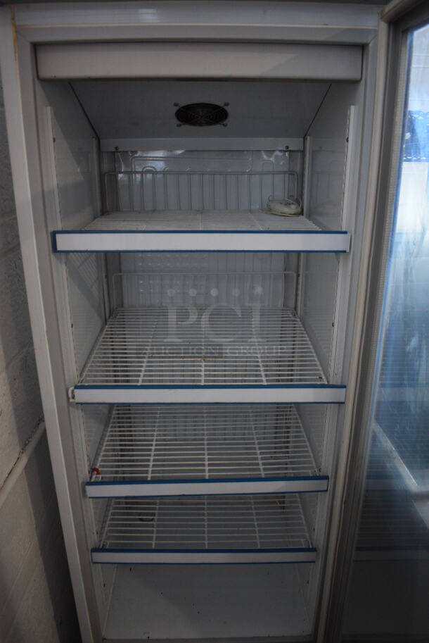 Metal Commercial Single Door Reach In Cooler Merchandiser w/ Poly Coated Racks. 23.5x24x74. Tested and Working! - Image 3 of 3