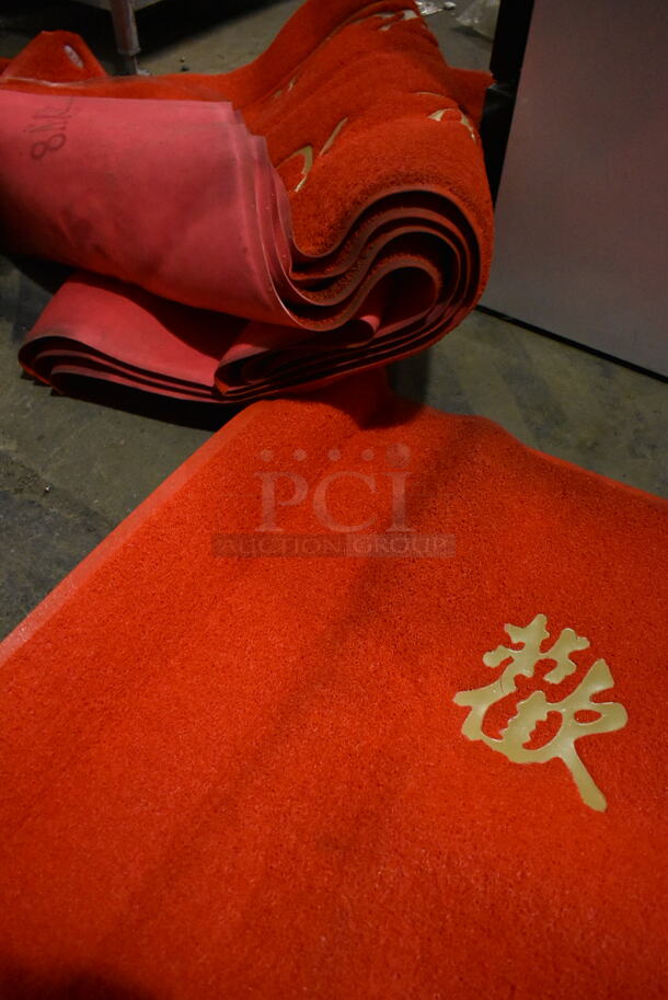 5 Red Rugs Including Welcome. 5 Times Your Bid! - Image 2 of 4