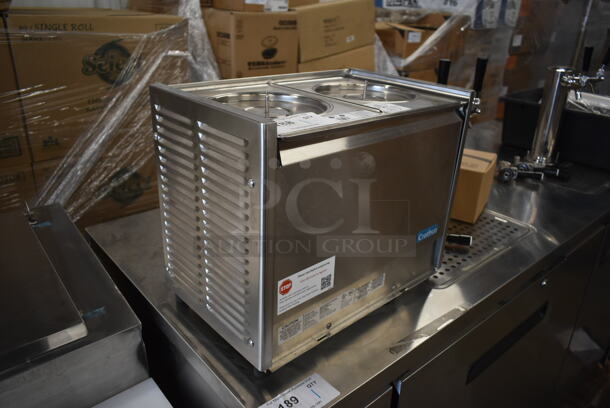 BRAND NEW SCRATCH AND DENT! Crathco D25-3 Stainless Steel Commercial Countertop Refrigerated Beverage Base. 120 Volts, 1 Phase. Tested and Working! - Image 2 of 5